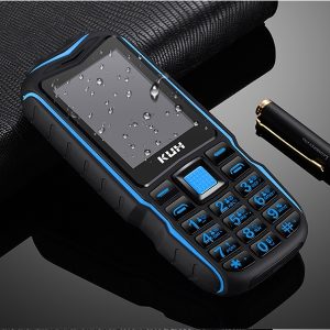 KUH T3 robuuste telefoon waterdicht stofdicht schokbestendig MTK6261DA 2400mAh batterij 2 4 inch Bluetooth FM Dual SIM (zwart blauw)
