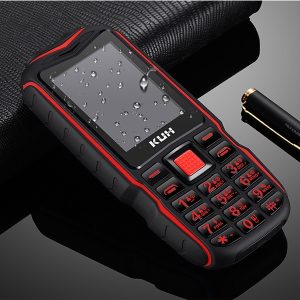 KUH T3 robuuste telefoon waterdicht stofdicht schokbestendig MTK6261DA 2400mAh batterij 2 4 inch Bluetooth FM Dual SIM (zwart rood)